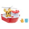 Barca-de-salvare-cu-elicopter-Green-Toys Barcă de salvare cu elicopter