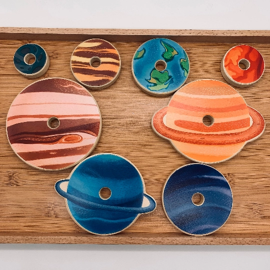 Jucarii-stivuibile-Planete-Mideer Jucării stivuibile - Planete