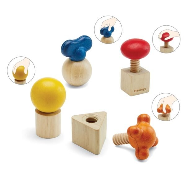 Piulite-si-suruburi-PlanToys Piulițe și șuruburi