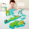 Puzzle-cu-alfabet-si-parada-de-animale-Hape Puzzle cu alfabet și paradă de animale