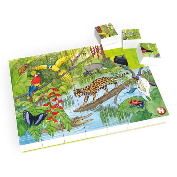 Puzzle-cu-animale-salbatice-Hubelino Puzzle cu animale sălbatice