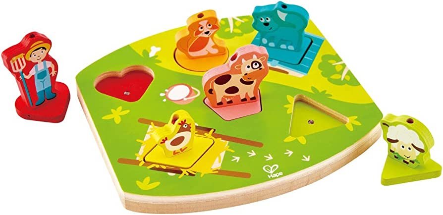 Puzzle-cu-sunete-de-la-ferma-Hape-1 Puzzle cu sunete de la fermă l Farmyard Sound Puzzle
