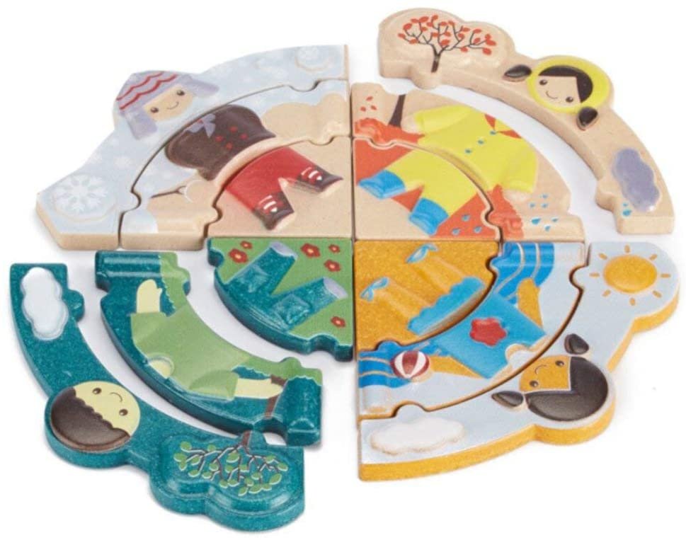 Puzzle-de-imbracat-vremea-PlanToys-1 Puzzle de îmbrăcat vremea l Weather Dress-Up Puzzle