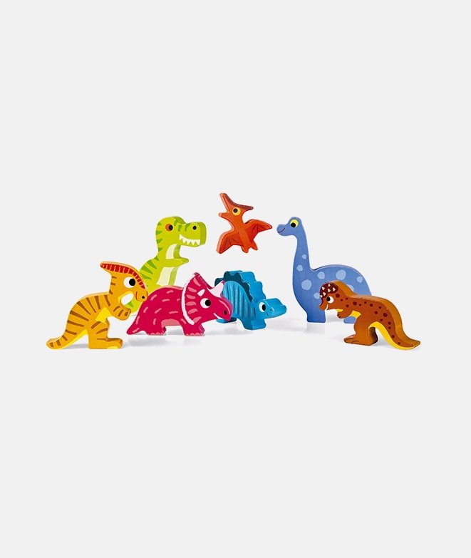 Puzzle-masiv-cu-dinozauri-Janod Puzzle masiv cu dinozauri