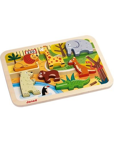 Puzzle-masiv-de-la-Zoo-Janod-1 Puzzle masiv animale de la Zoo l Zoo Chunky Puzzle