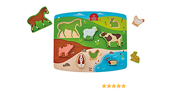 Puzzle-si-joaca-cu-animale-de-ferma-Hape-1 Puzzle și joacă cu animale de fermă l Farm Animal Puzzle & Play