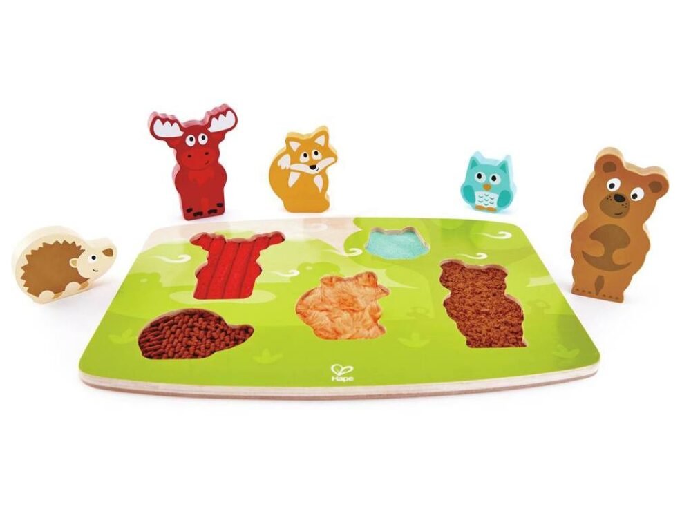Puzzle-tactil-cu-animale-de-padure-Hape-2 Puzzle tactil cu animale de pădure l Forest Animal Tactile Puzzle