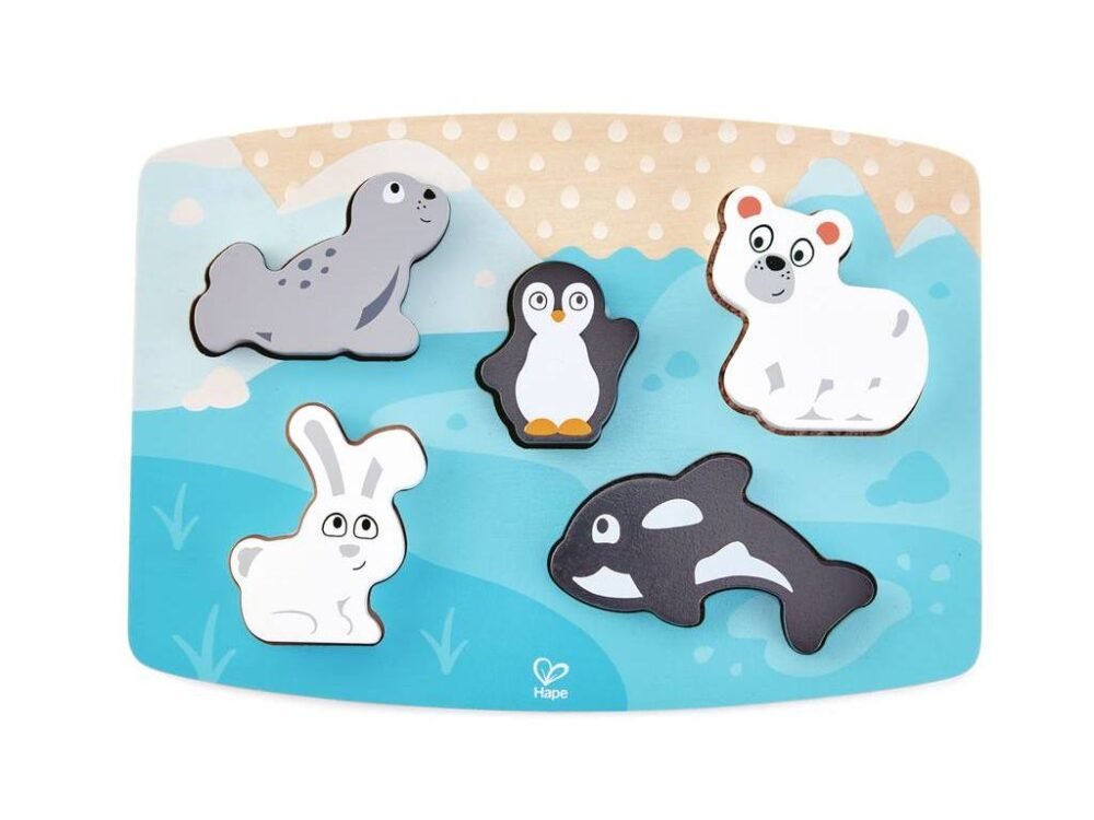 Puzzle-tactil-cu-animale-polare-Hape-2 Puzzle tactil cu animale polare
