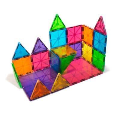 Set-de-32-de-piese-Clear-Colors-Magna-Tiles-1 Set de 32 de piese, culori clare l Clear Colors 32-Piece Set