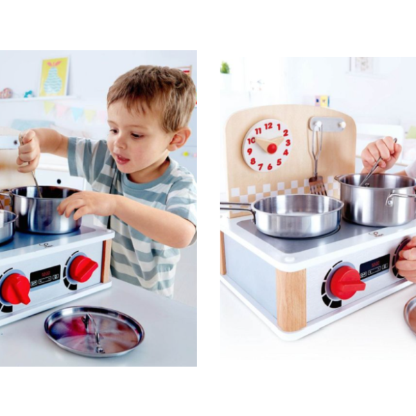 Set-de-bucatarie-si-gratar-2-in-1-Hape Set de bucătărie și grătar 2 în 1