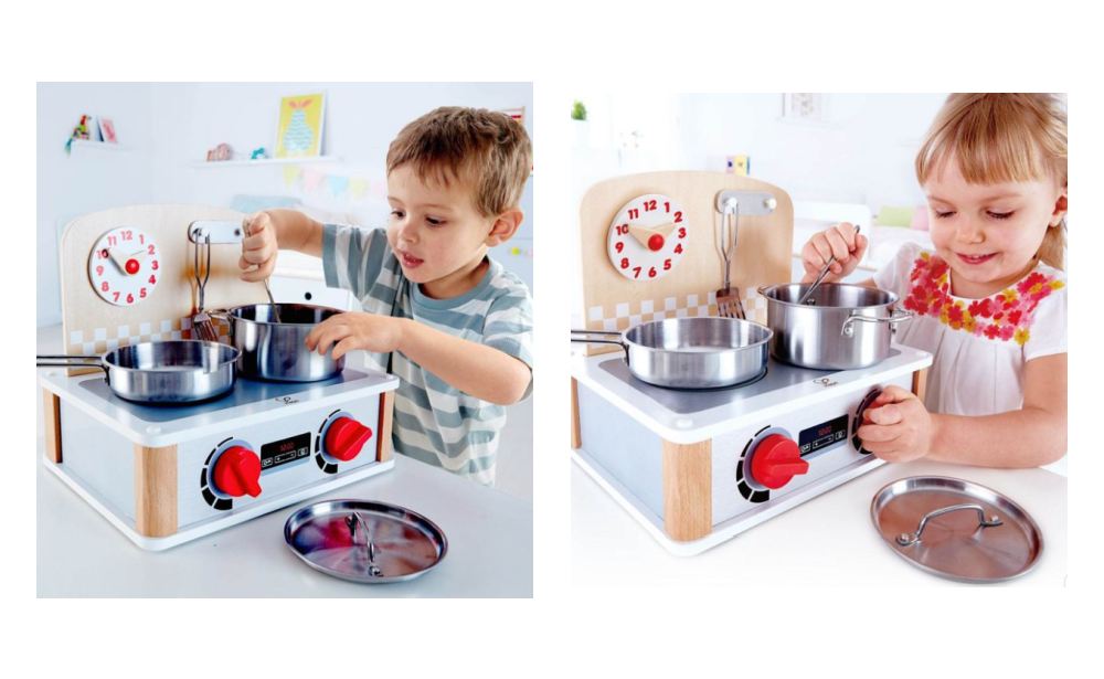 Set-de-bucatarie-si-gratar-2-in-1-Hape Set de bucătărie și grătar 2 în 1