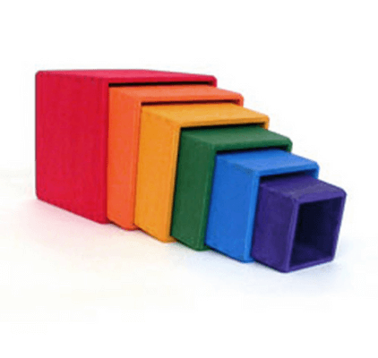 Set-mare-de-cutii-Curcubeu-Grimms-1 Set mare de cutii - Curcubeu l Large Set Of Boxes - Rainbow