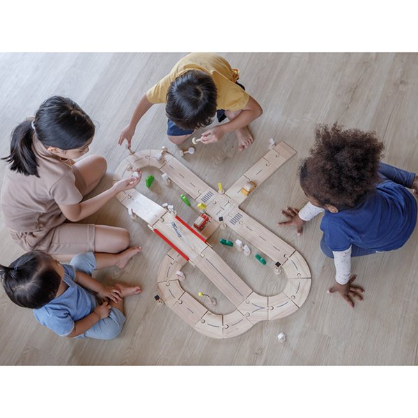 Sistem-rutier-Deluxe-PlanToys-2 Sistem rutier - Deluxe l Road System - Deluxe